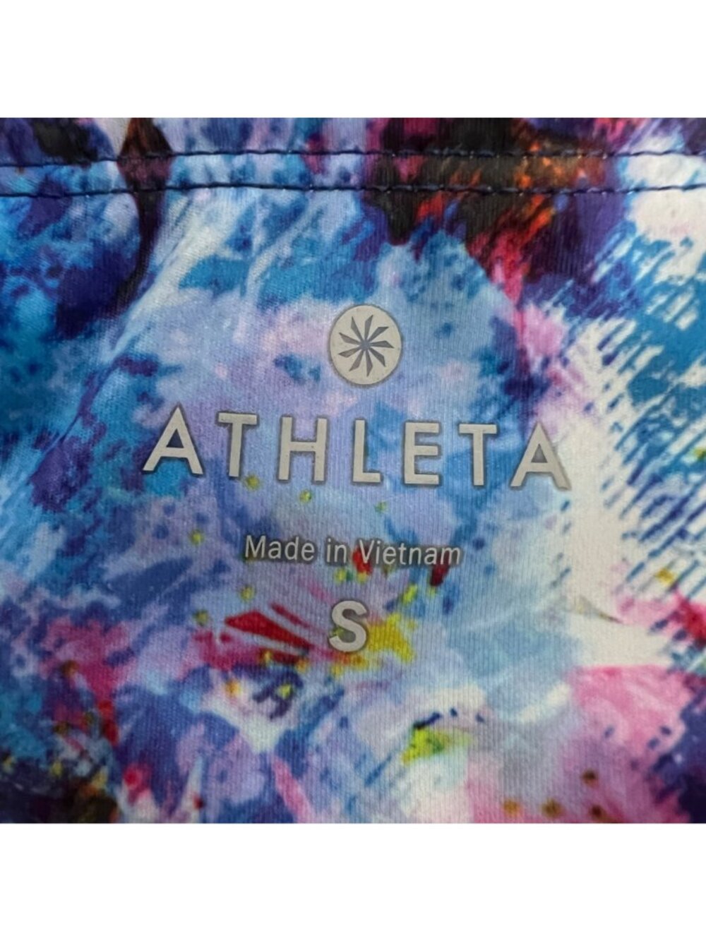 Athleta Women’s Ankle Leggings Low Rise Colorful Print Size Small - Picture 7 of 8